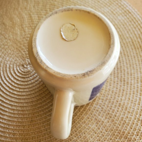 Vintage 1968 Morton Salt Coffee Mug Cup Blue Yellow “When It Rains It Pours!” - Picture 6 of 7